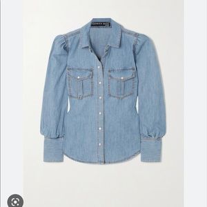 Veronica Beard Raelyn denim top size S.